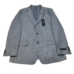 Tommy Hilfiger Gene Sport Coat Mens 44R 44‎ Denim Blue TH Flex Modern Fit NEW